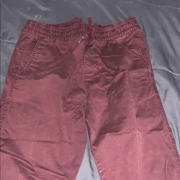 WAREHOUSE ONE JOGGERS SWEATPANTS RED / PURPLE - Picture 1 of 4